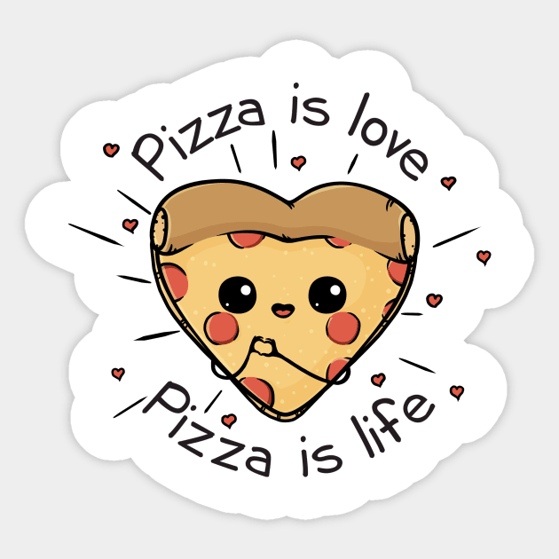 Pizza is love Pizza is life Sticker by Beka